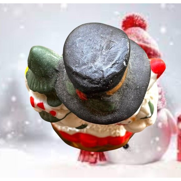 Vintage Gift Collection Snowman Bell New Christmas Trees Porcelain Present Gift - Picture 5 of 12